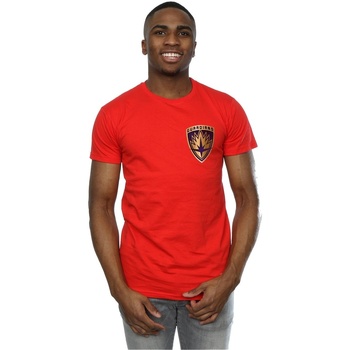 Abbigliamento Uomo T-shirts a maniche lunghe Marvel Guardians Of The Galaxy Shield Faux Pocket Rosso