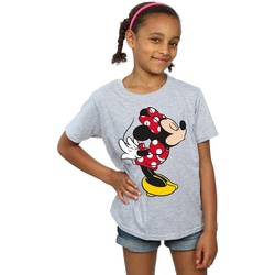Abbigliamento Bambina T-shirts a maniche lunghe Disney Minnie Mouse Split Kiss Grigio