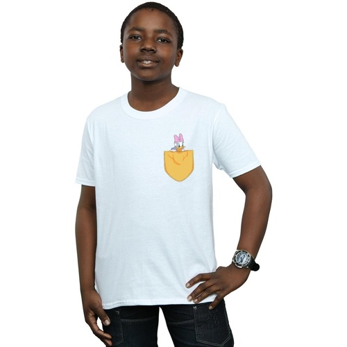 Abbigliamento Bambino T-shirt maniche corte Disney Daisy Duck Faux Pocket Bianco