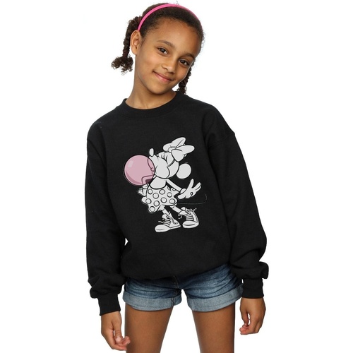 Abbigliamento Bambina Felpe Disney Minnie Mouse Gum Bubble Nero