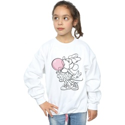 Abbigliamento Bambina Felpe Disney Minnie Mouse Gum Bubble Bianco