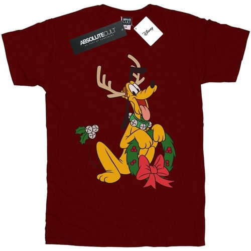 Abbigliamento Bambino T-shirt maniche corte Disney Pluto Christmas Reindeer Multicolore