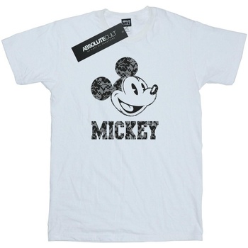 Abbigliamento Bambina T-shirts a maniche lunghe Disney Mickey Mouse Laces Bianco