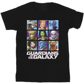 Abbigliamento Uomo T-shirts a maniche lunghe Guardians Of The Galaxy Character Squares Nero