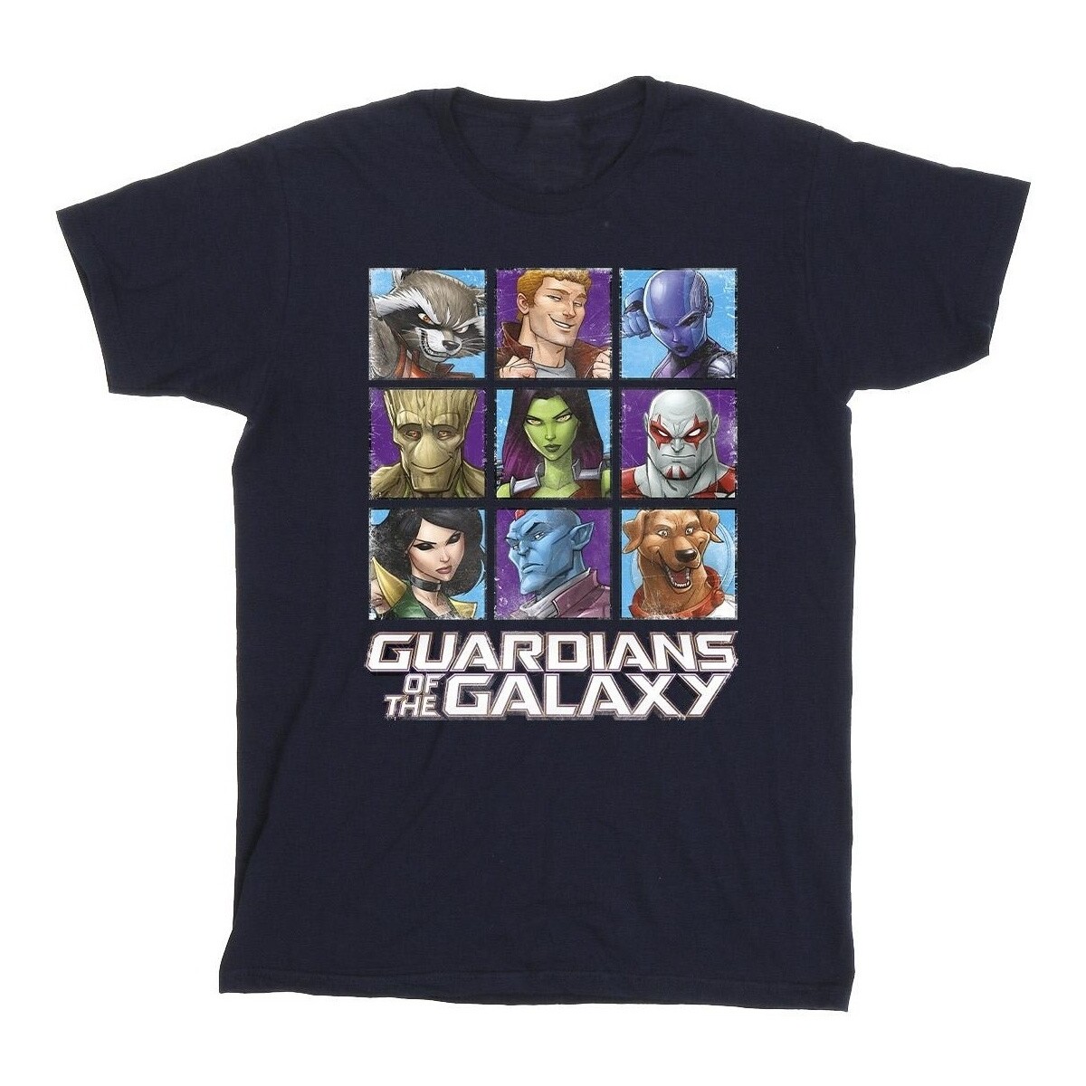 Abbigliamento Uomo T-shirts a maniche lunghe Guardians Of The Galaxy Character Squares Blu