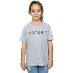 Abbigliamento Bambina T-shirts a maniche lunghe Disney Minnie Mouse Kick Letter Grigio