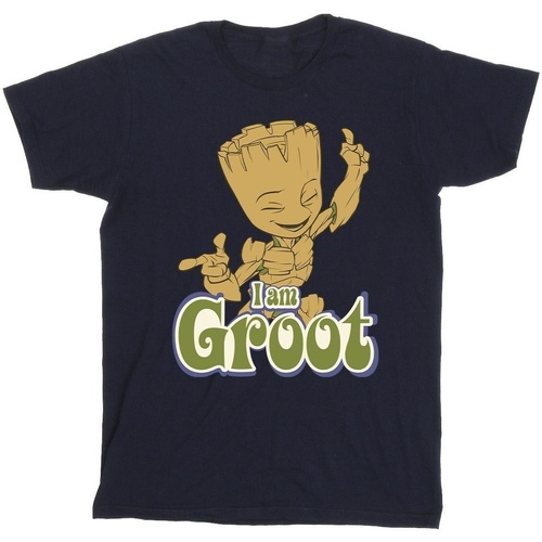 Abbigliamento Uomo T-shirts a maniche lunghe Guardians Of The Galaxy Groot Dancing Blu