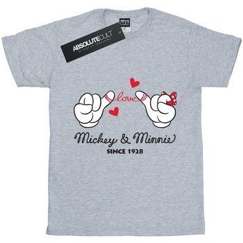 Abbigliamento Bambina T-shirts a maniche lunghe Disney Mickey Mouse Love Hands Grigio