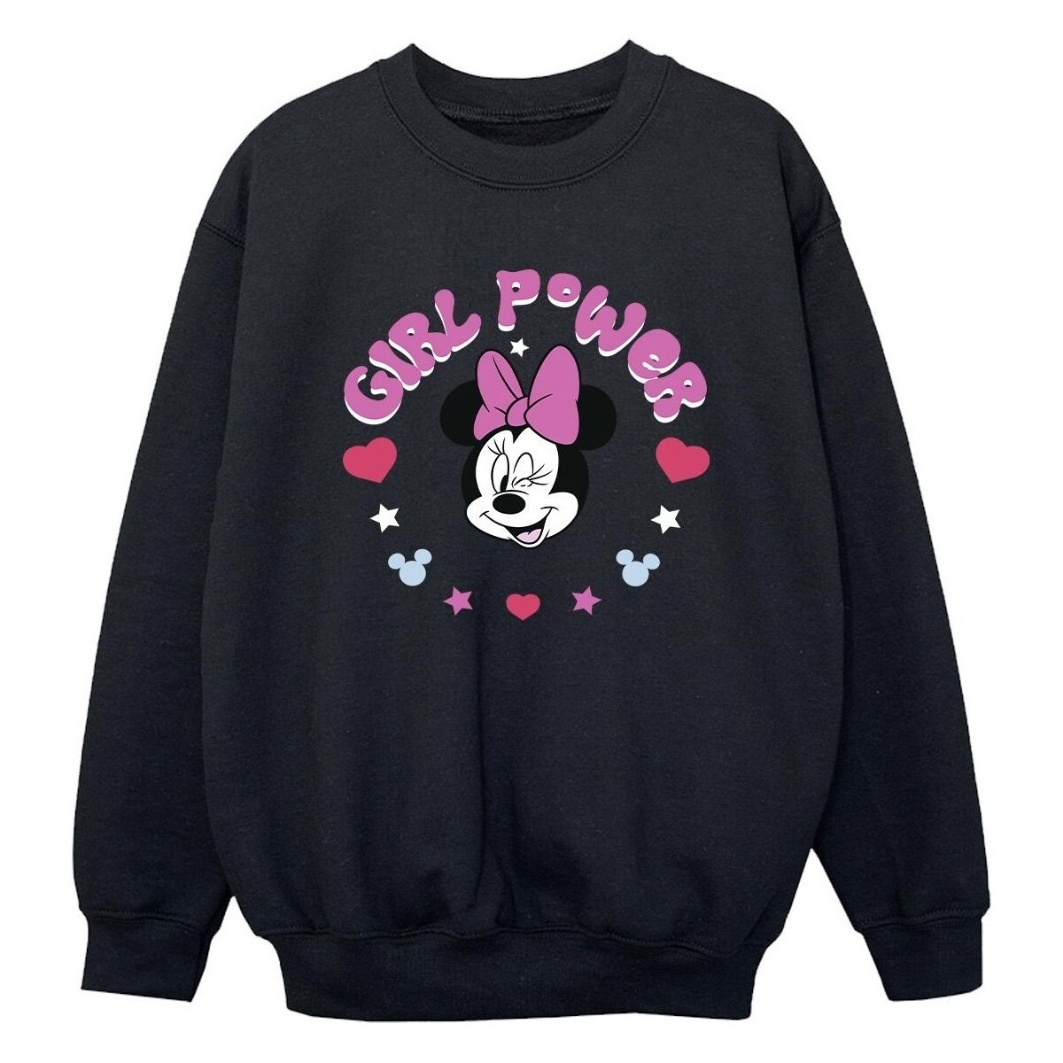 Abbigliamento Bambino Felpe Disney Minnie Mouse Girl Power Nero