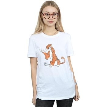 Abbigliamento Donna T-shirts a maniche lunghe Disney The Jungle Book Classic Shere Khan Bianco