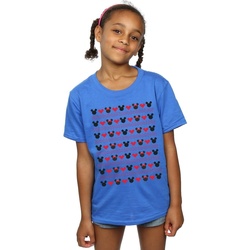 Abbigliamento Bambina T-shirts a maniche lunghe Disney Mickey And Minnie Christmas Hearts Blu
