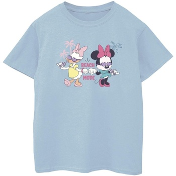 Abbigliamento Bambino T-shirt maniche corte Disney Minnie Daisy Beach Mode Blu