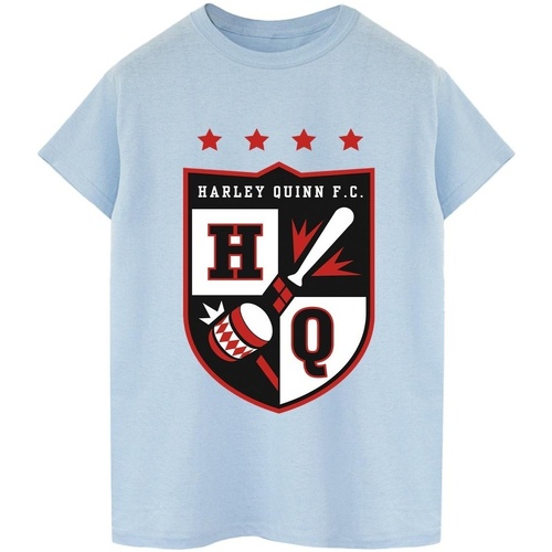 Abbigliamento Donna T-shirts a maniche lunghe Justice League Harley Quinn FC Pocket Blu