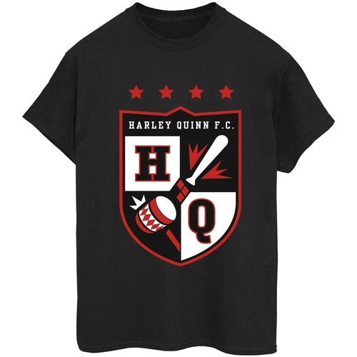 Abbigliamento Donna T-shirts a maniche lunghe Justice League Harley Quinn FC Pocket Nero