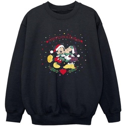 Abbigliamento Bambina Felpe Disney Mickey Mouse Mickey Minnie Christmas Nero