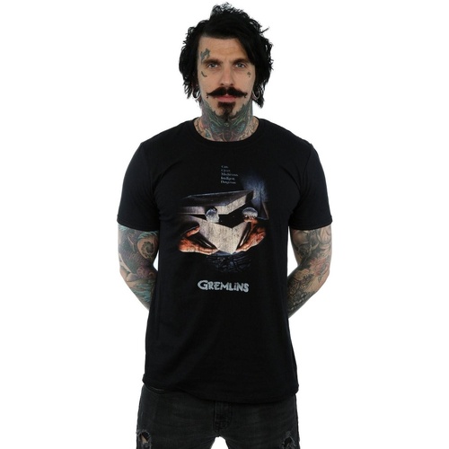 Abbigliamento Uomo T-shirts a maniche lunghe Gremlins Gizmo Distressed Poster Nero