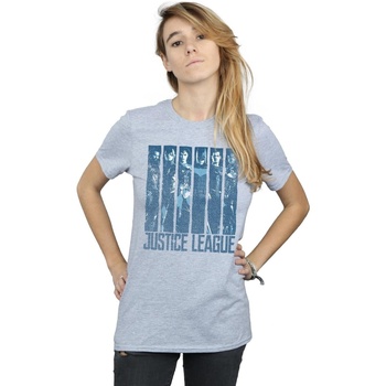 Abbigliamento Donna T-shirts a maniche lunghe Dc Comics Justice League Movie Double Indigo Grigio