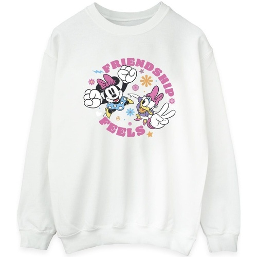 Abbigliamento Donna Felpe Disney Minnie Mouse Daisy Friendship Bianco