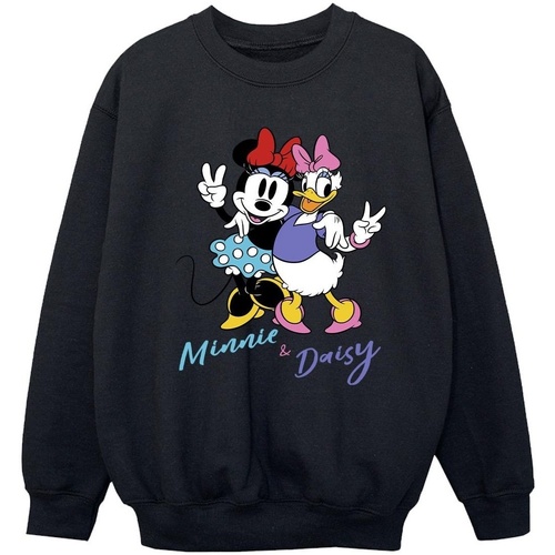 Abbigliamento Bambina Felpe Disney Minnie Mouse And Daisy Nero