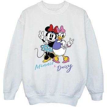 Abbigliamento Bambina Felpe Disney Minnie Mouse And Daisy Bianco
