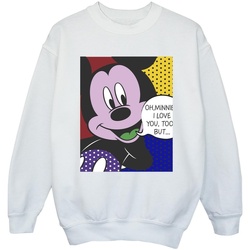 Abbigliamento Bambina Felpe Disney Mickey Mouse Oh Minnie Pop Art Bianco