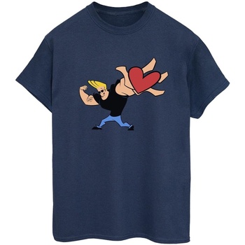 Abbigliamento Donna T-shirts a maniche lunghe Johnny Bravo Heart Present Blu