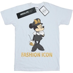 Abbigliamento Bambina T-shirts a maniche lunghe Disney Minnie Mouse Fashion Icon Bianco