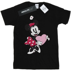 Abbigliamento Bambina T-shirts a maniche lunghe Disney Minnie Mouse Love Heart Nero