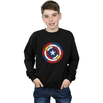 Abbigliamento Bambino Felpe Marvel Captain America Stained Glass Shield Nero