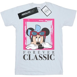 Abbigliamento Bambina T-shirts a maniche lunghe Disney Minnie Mouse Forever Classic Bianco