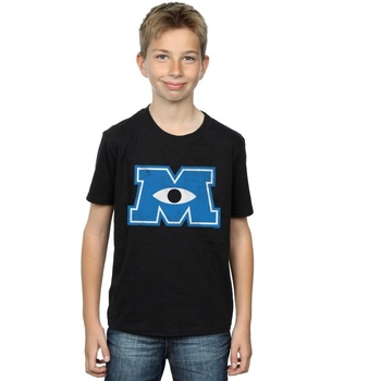 Abbigliamento Bambino T-shirt maniche corte Disney Monsters University Monster M Nero