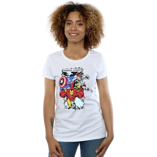 Abbigliamento Donna T-shirts a maniche lunghe Marvel Comic Characters Bianco