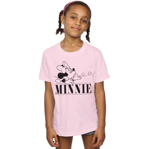 Abbigliamento Bambina T-shirts a maniche lunghe Disney Minnie Mouse Kiss Rosso