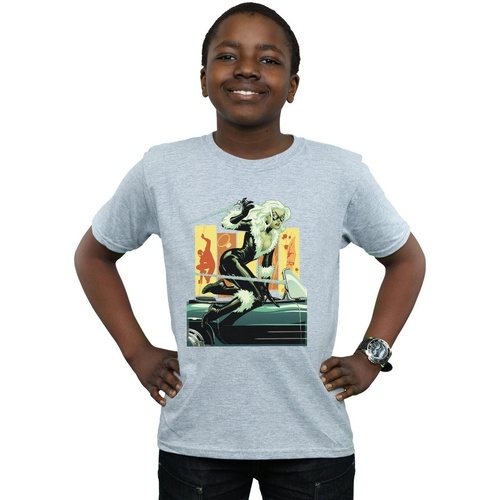 Abbigliamento Bambino T-shirt maniche corte Marvel Black Cat Car Grigio