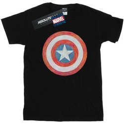 Abbigliamento Bambino T-shirt maniche corte Marvel Captain America Sketched Shield Nero