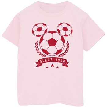 Abbigliamento Bambina T-shirts a maniche lunghe Disney Mickey Football Head Rosso