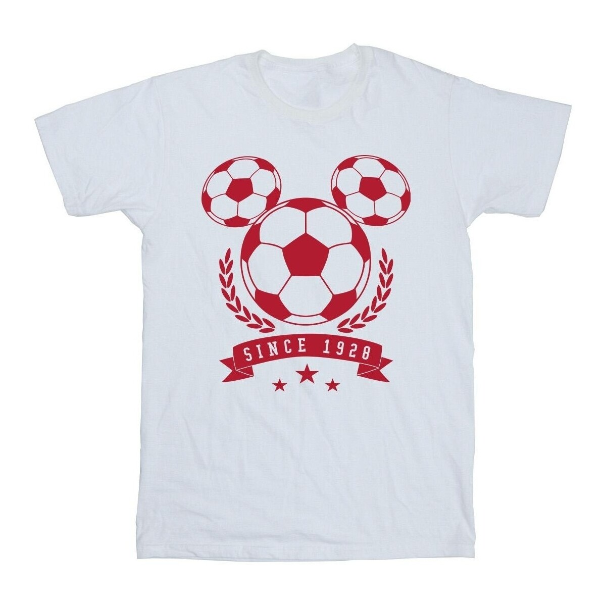 Abbigliamento Bambina T-shirts a maniche lunghe Disney Mickey Football Head Bianco
