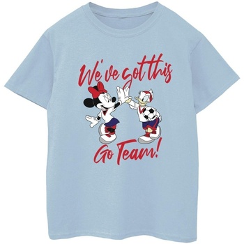 Abbigliamento Bambina T-shirts a maniche lunghe Disney Minnie Daisy We've Got This Blu