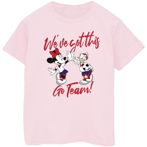 Abbigliamento Bambina T-shirts a maniche lunghe Disney Minnie Daisy We've Got This Rosso
