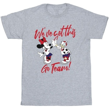 Abbigliamento Bambina T-shirts a maniche lunghe Disney Minnie Daisy We've Got This Grigio