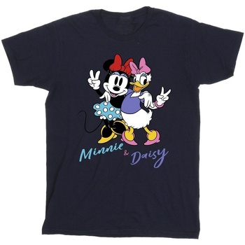 Abbigliamento Bambina T-shirts a maniche lunghe Disney Minnie Mouse And Daisy Blu