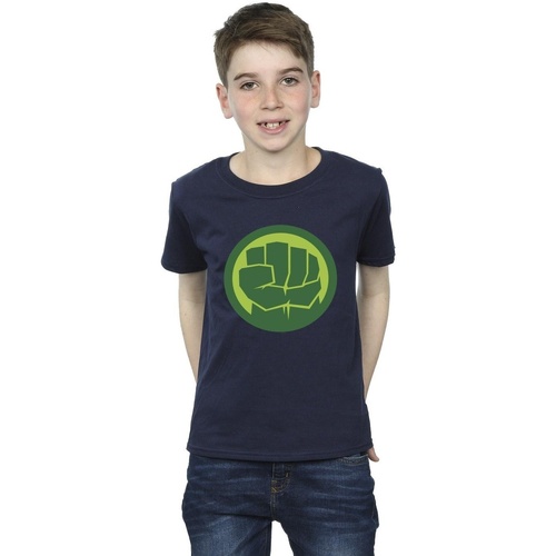 Abbigliamento Bambino T-shirt maniche corte Marvel Hulk Chest Logo Blu