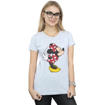 Abbigliamento Donna T-shirts a maniche lunghe Disney Minnie Mouse Split Kiss Grigio