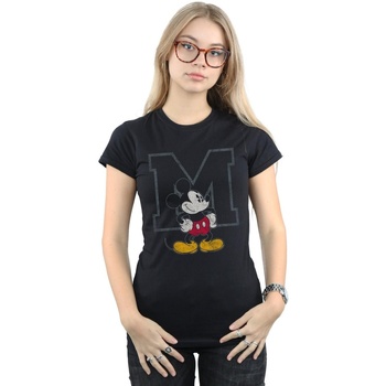 Abbigliamento Donna T-shirts a maniche lunghe Disney Mickey Mouse Classic M Nero