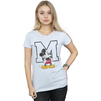Abbigliamento Donna T-shirts a maniche lunghe Disney Mickey Mouse Classic M Grigio