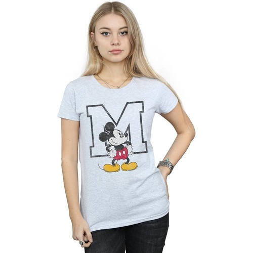 Abbigliamento Donna T-shirts a maniche lunghe Disney Mickey Mouse Classic M Grigio