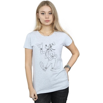 Abbigliamento Donna T-shirts a maniche lunghe Disney Goofy Classic Baseball Grigio