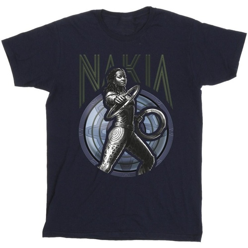 Abbigliamento Bambino T-shirt maniche corte Marvel Wakanda Forever Nakia Shield Blu