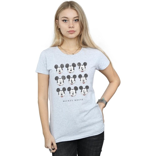 Abbigliamento Donna T-shirts a maniche lunghe Disney Mickey Mouse Wink And Smile Grigio