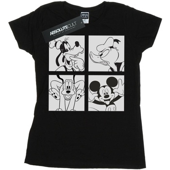 Abbigliamento Donna T-shirts a maniche lunghe Disney Mickey, Donald, Goofy And Pluto Boxed Nero